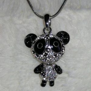 Silver Panda Necklace
